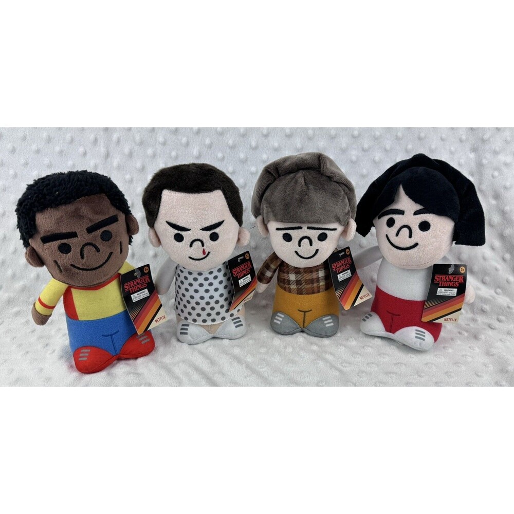 Stranger Things 8" Plush Lot of 4 - Mike-Will-Lucas-Eleven w/ Bloody Nose.  NWT!